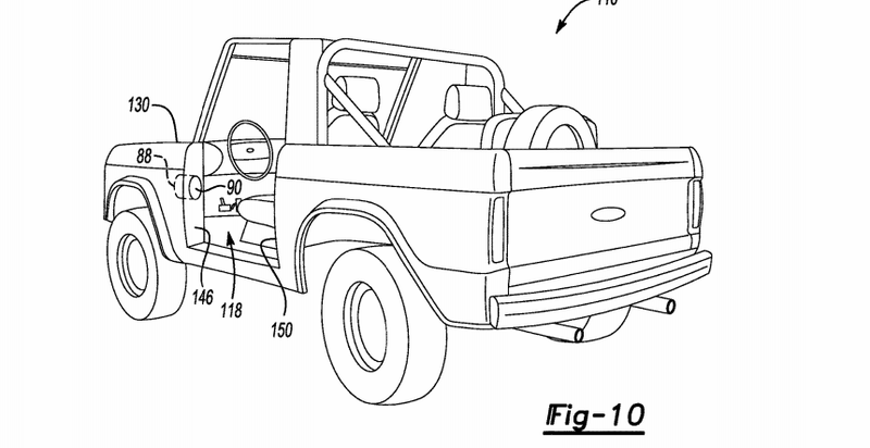 Illustration for article titled Ford Designed A Deployable Airbag Mechanism For Off-Road Vehicles With Removable Doors